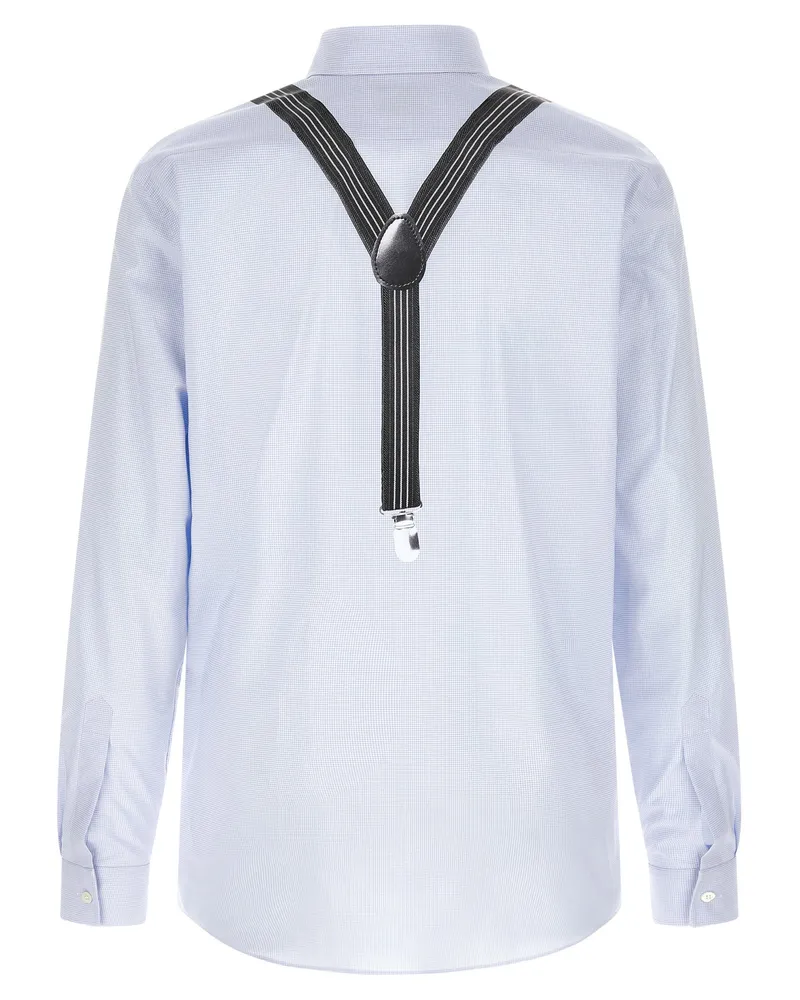 Moschino Trompe-l'œil Suspender Print Shirt — Light blue Light