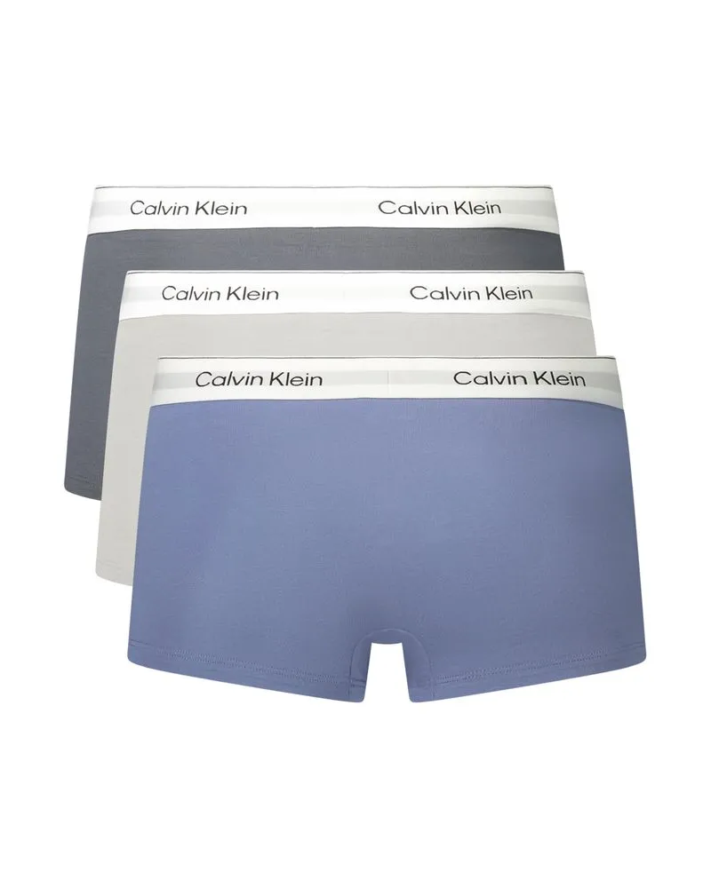 Calvin Klein Cotton Tri-Pack Boxer Shorts — Blue Blue