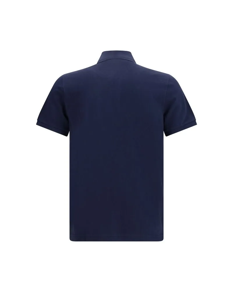 Moose Knuckles Men's Blue Cotton Polo Shirt Navy