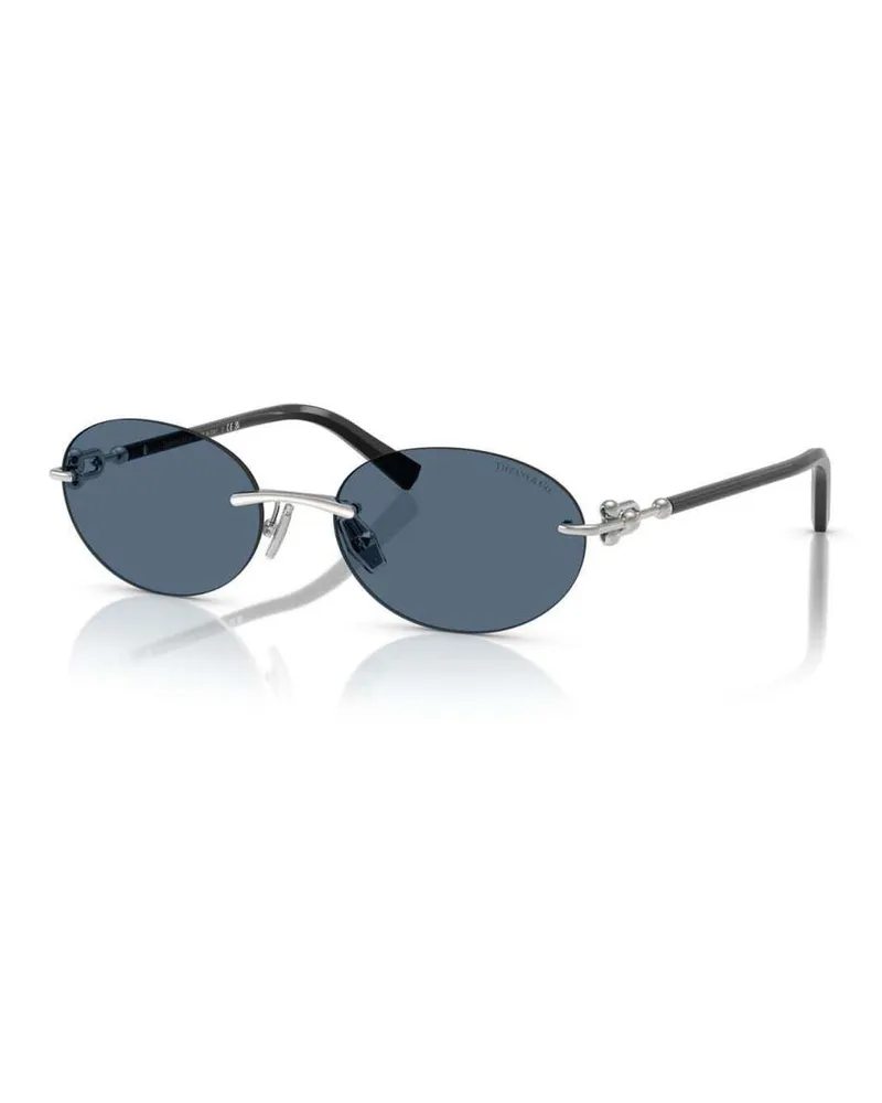 Tiffany & Co. TF3104D Rimless Metal Sunglasses — Blue Blue