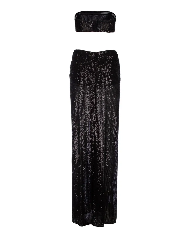 Elisabetta Franchi Sequin Embellished Dress — Black Black