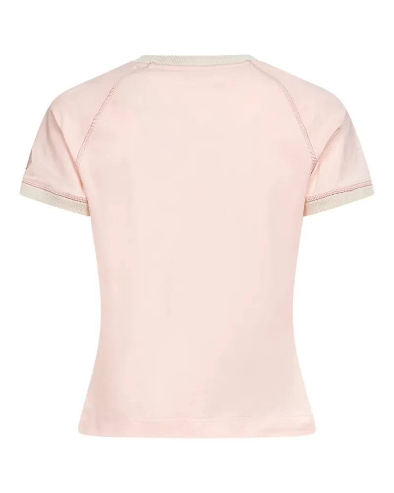 Moncler Women's T-Shirt Light Pink Cotton T-Shirts & Jerseys Pink
