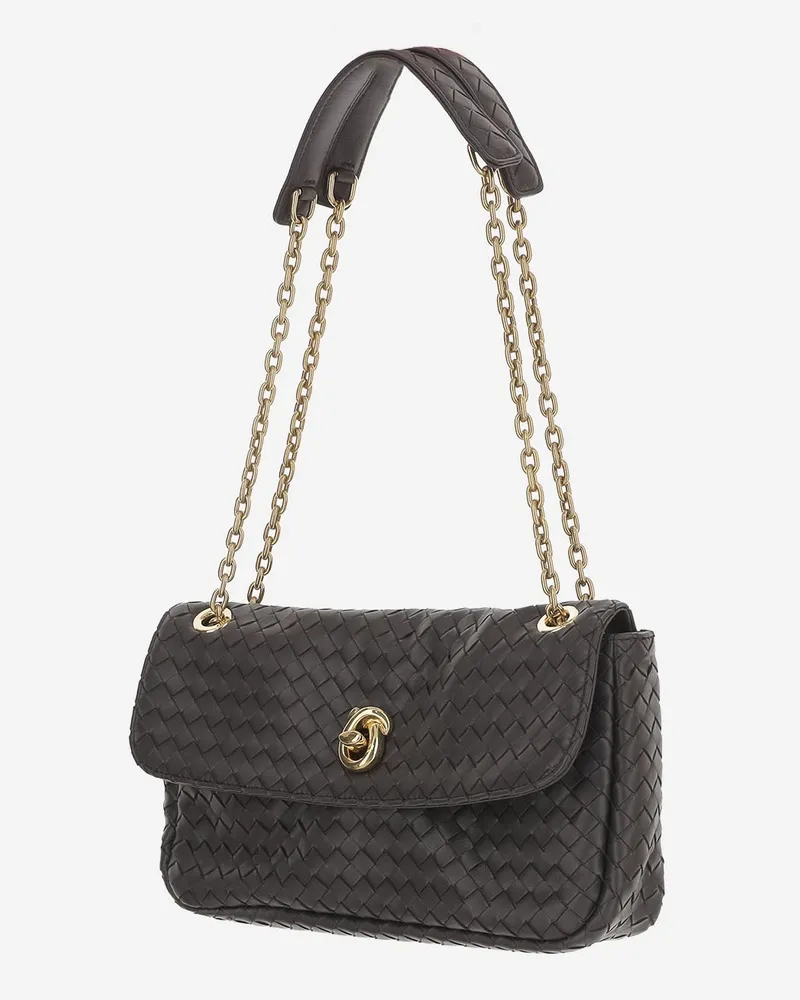 Bottega Veneta Women's Leather Madison Shoulder Bag Brown Lambskin Brown