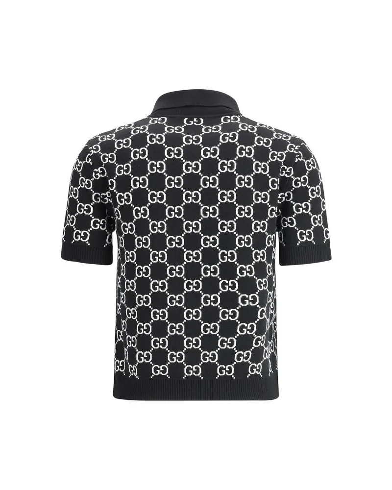 Gucci Women Black Wool Oves Aries Dress Shirt Black