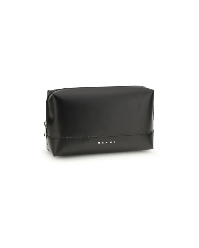 Marni Men's Black Calf Leather Bos Taurus Shoulder Bag Black