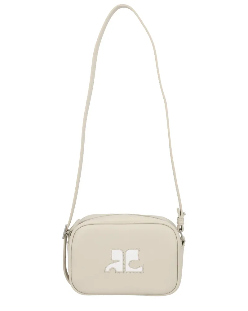 Courrèges Women's Reedition Naplack Bag Beige Main Material: Calf Leather Shoulder Beige