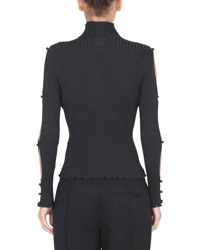Bottega Veneta Turtleneck Knit Sweater — Green Green