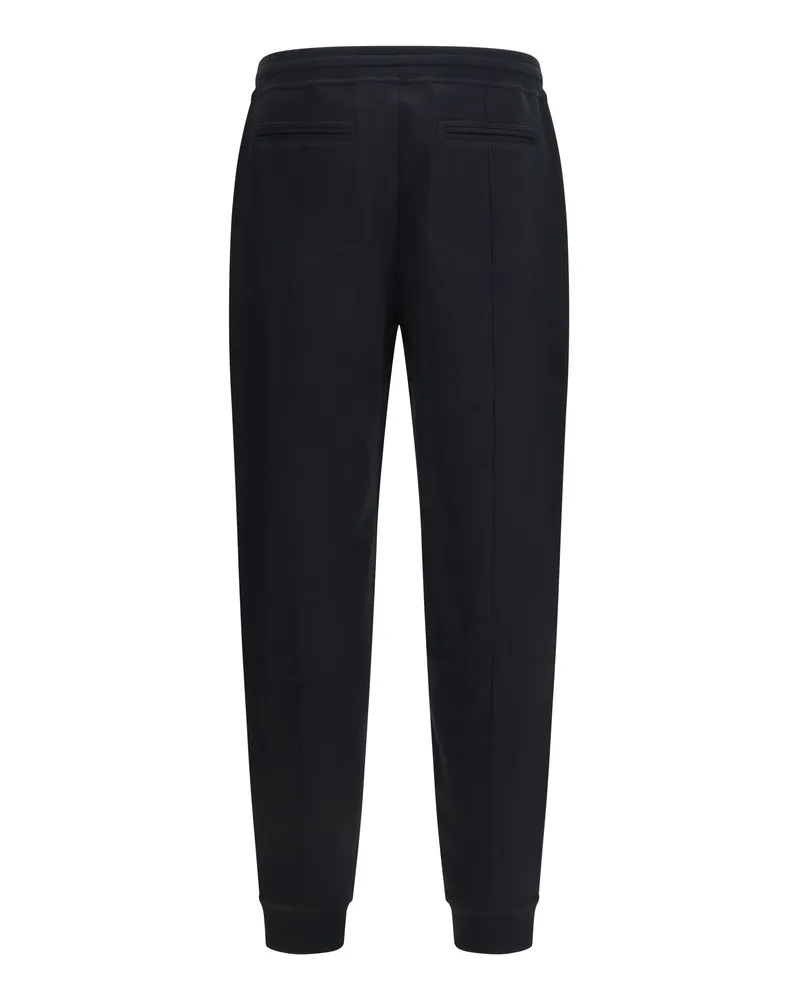 Brunello Cucinelli Men's Jogging Pants Cotton-Blend Black Trousers Black