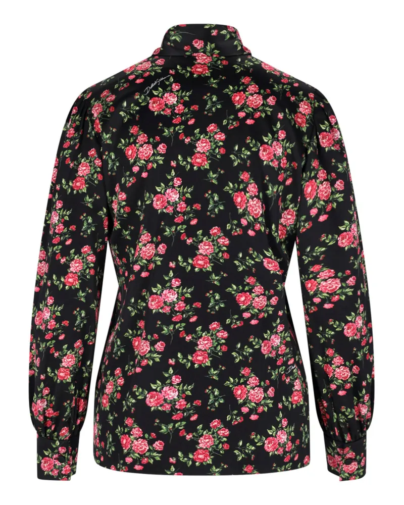 Dolce & Gabbana Women's Shirts Multicolour Silk Black
