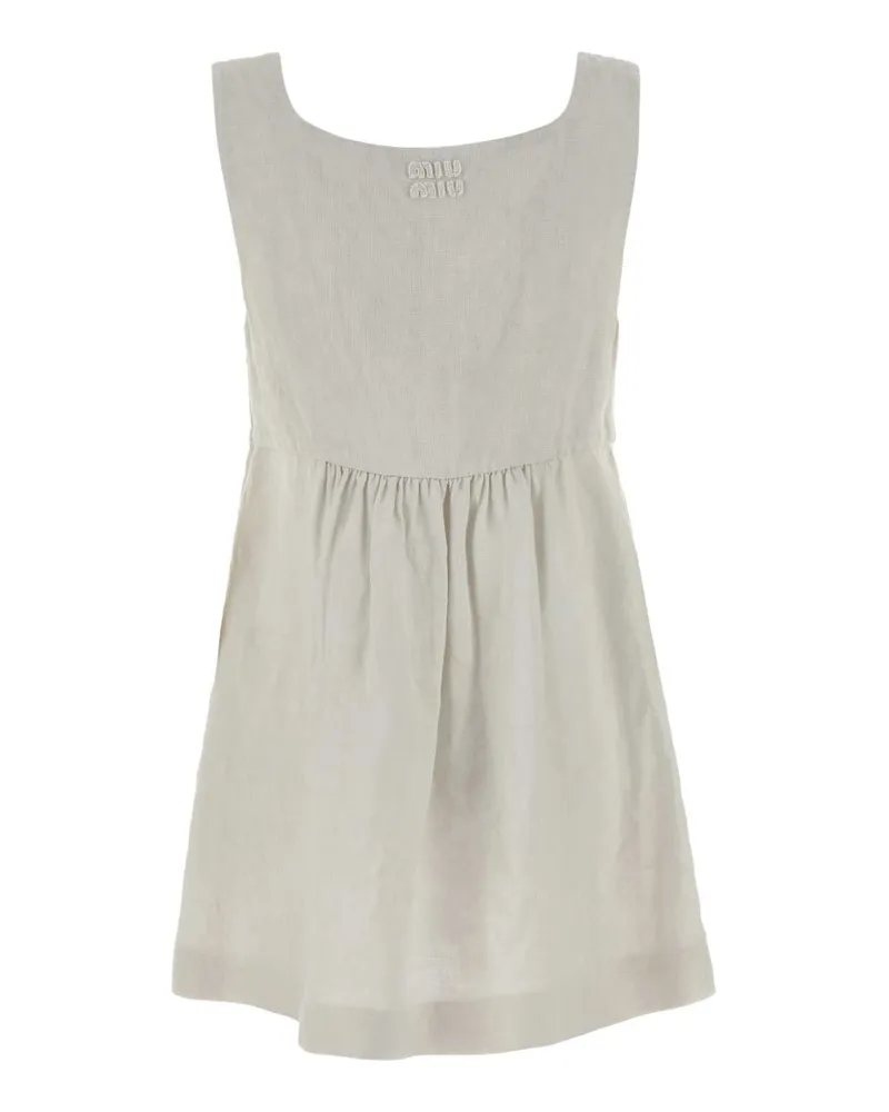 Miu Miu Linen Dress — Beige Beige