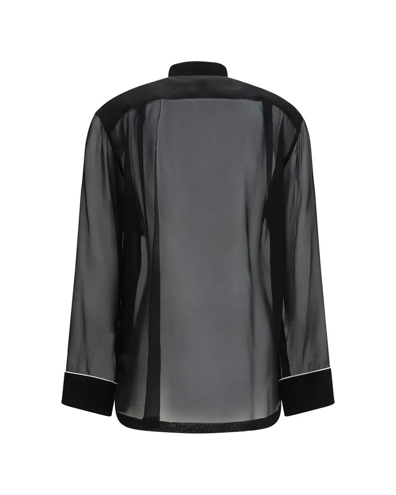 Dolce & Gabbana Women Black Silk Shirt Black