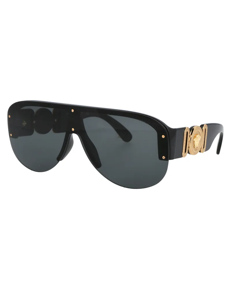 Versace 0VE4391 Nylon Shield Sunglasses — Black Black