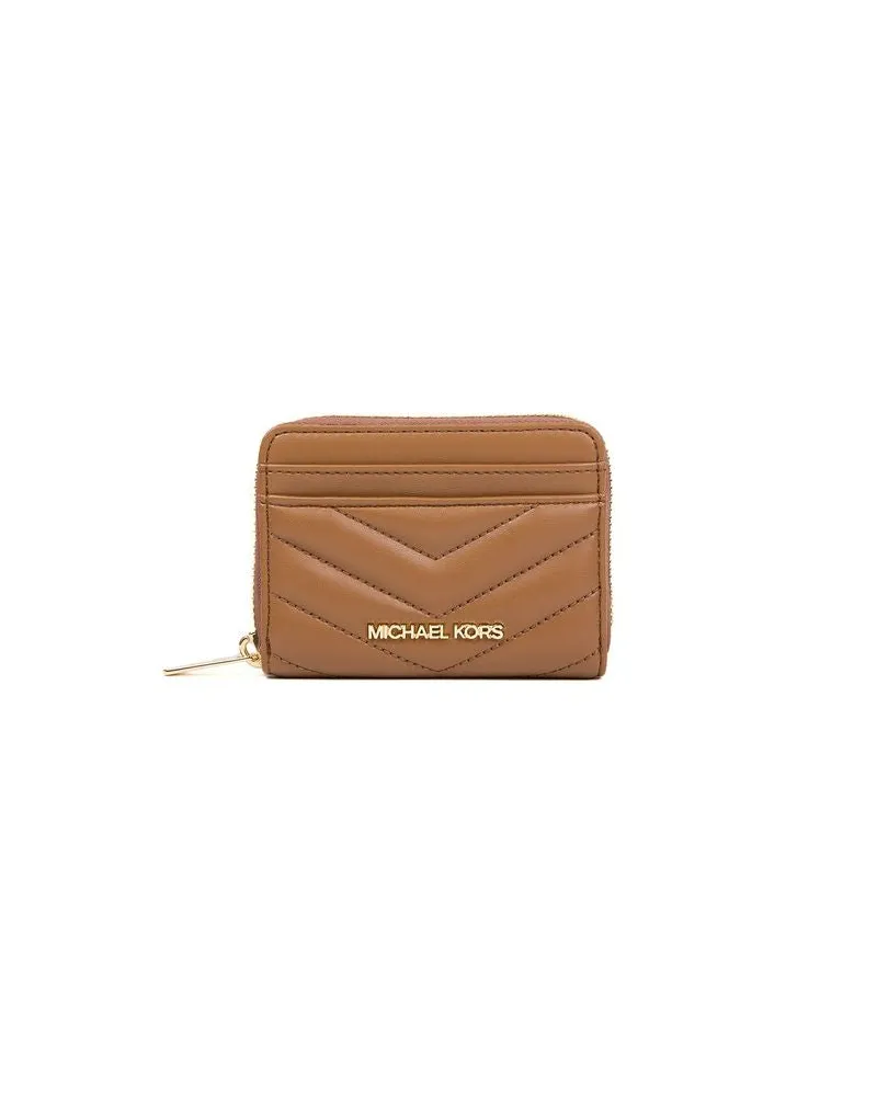 Michael Kors Women's Card Holder Luggage Polyurethane Bags Card-holders Brown