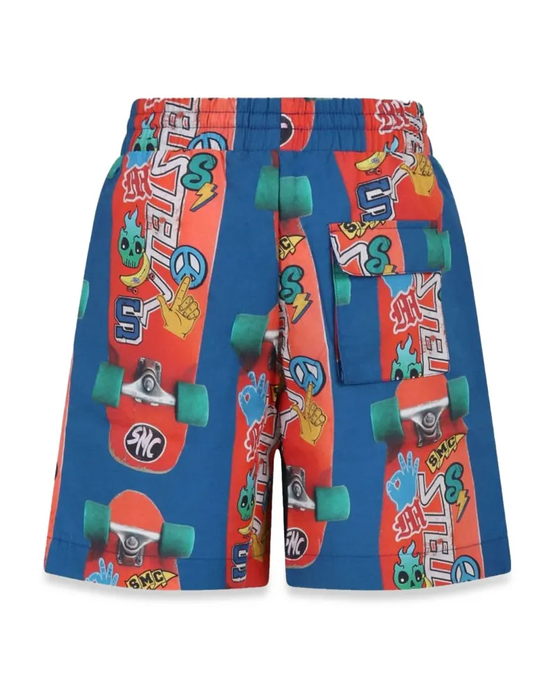 Stella McCartney Cotton Bermuda Shorts — Multicolor Multicolor