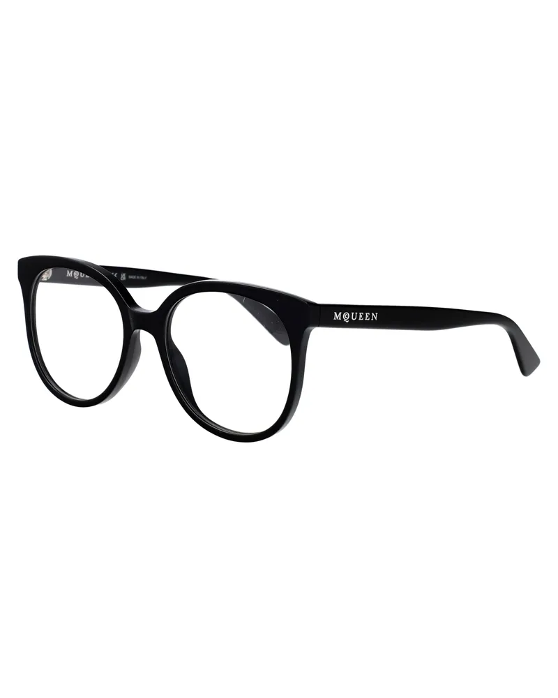 Alexander McQueen AM0540O Sculpted Acetate Sunglasses — Black Black