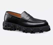 Chunky-Sole Leather Loafer — Black