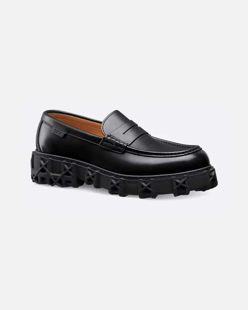 Dior Chunky-Sole Leather Loafer — Black Black
