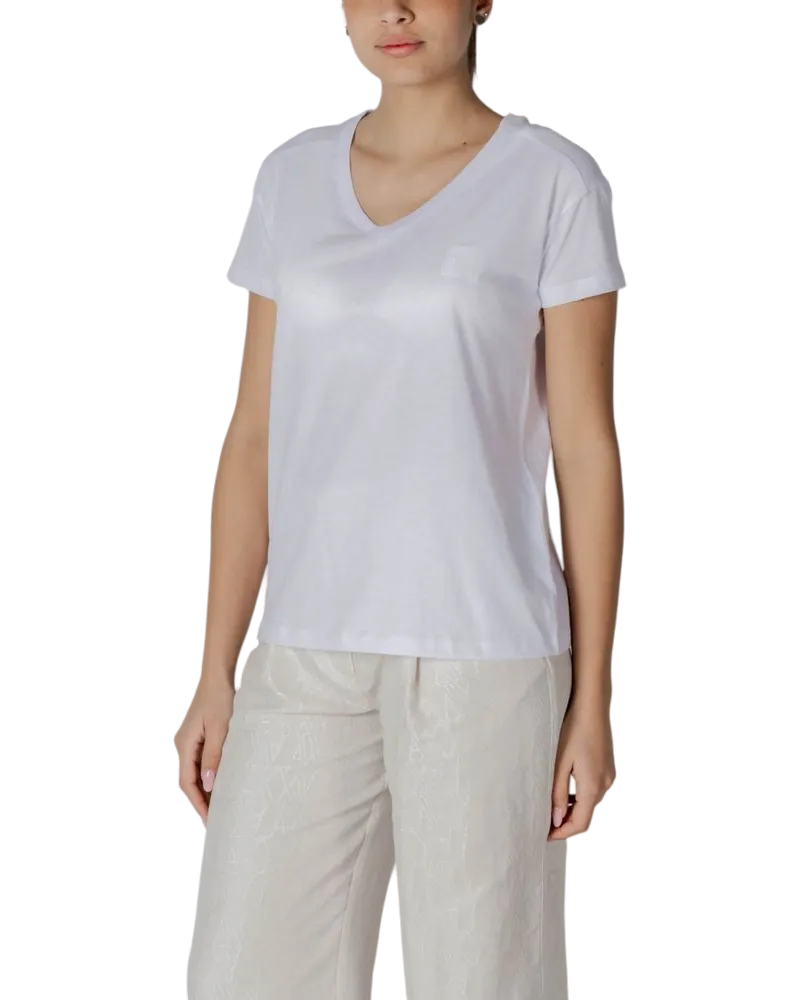 Armani Exchange Cotton V-Neck T-Shirt — White White