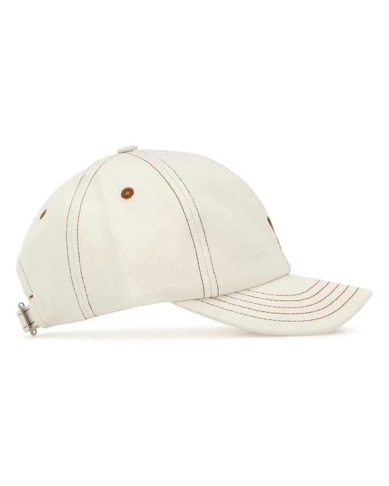 AMI Paris TOBACCOAMIDECOEUREMBROIDERYCAP Baseball Cap — White White