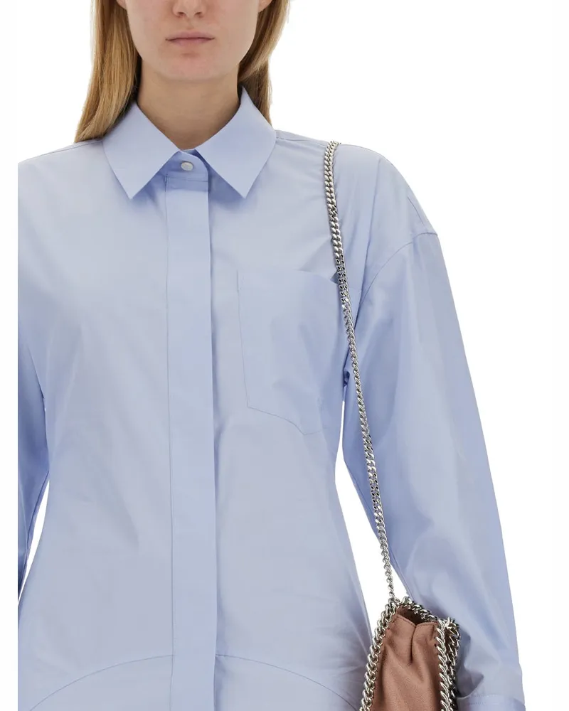 Stella McCartney Cotton Shirt Dress — Blue Blue