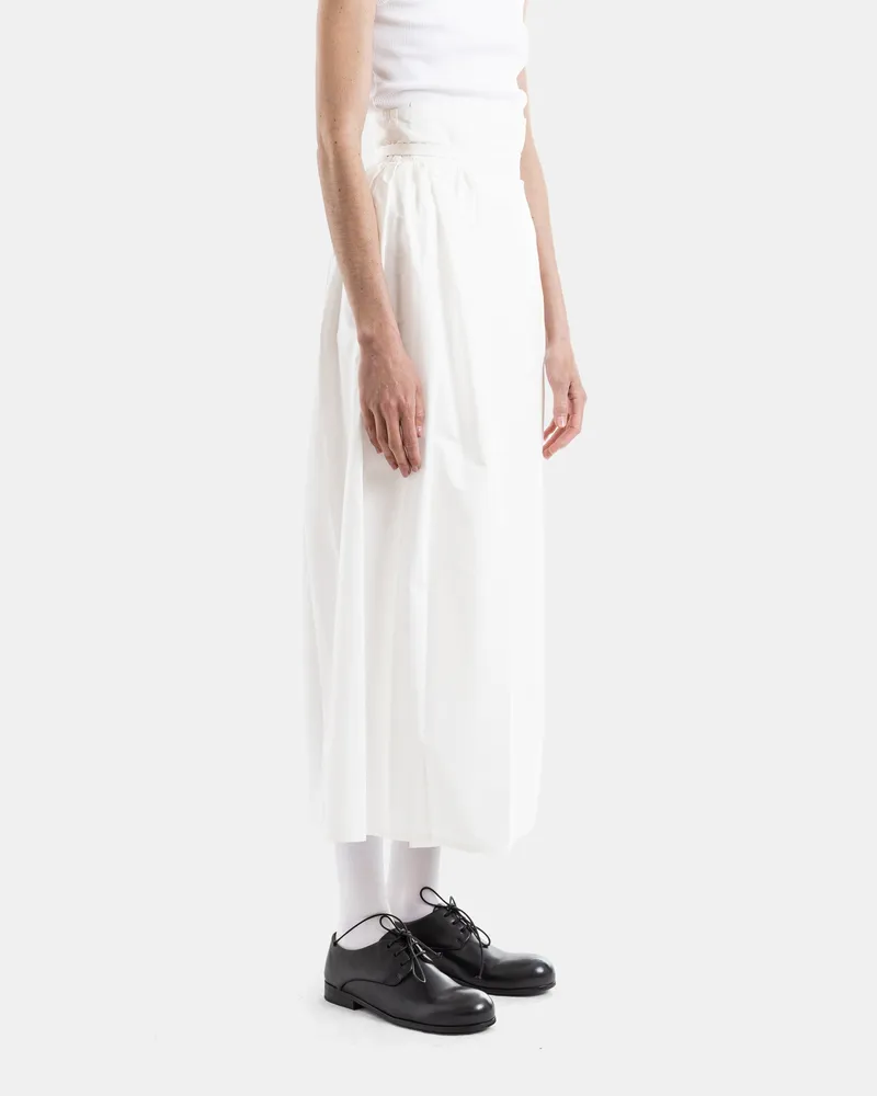 Sofie D'Hoore Women's Sakina Long Gathered Skirt Off-White Cotton Poplin White
