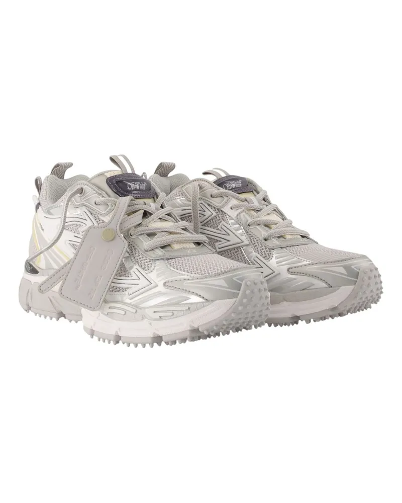 OFF-WHITE Men's Be Right Back Sneakers - Off White Synthetic Silver Shoes Silver