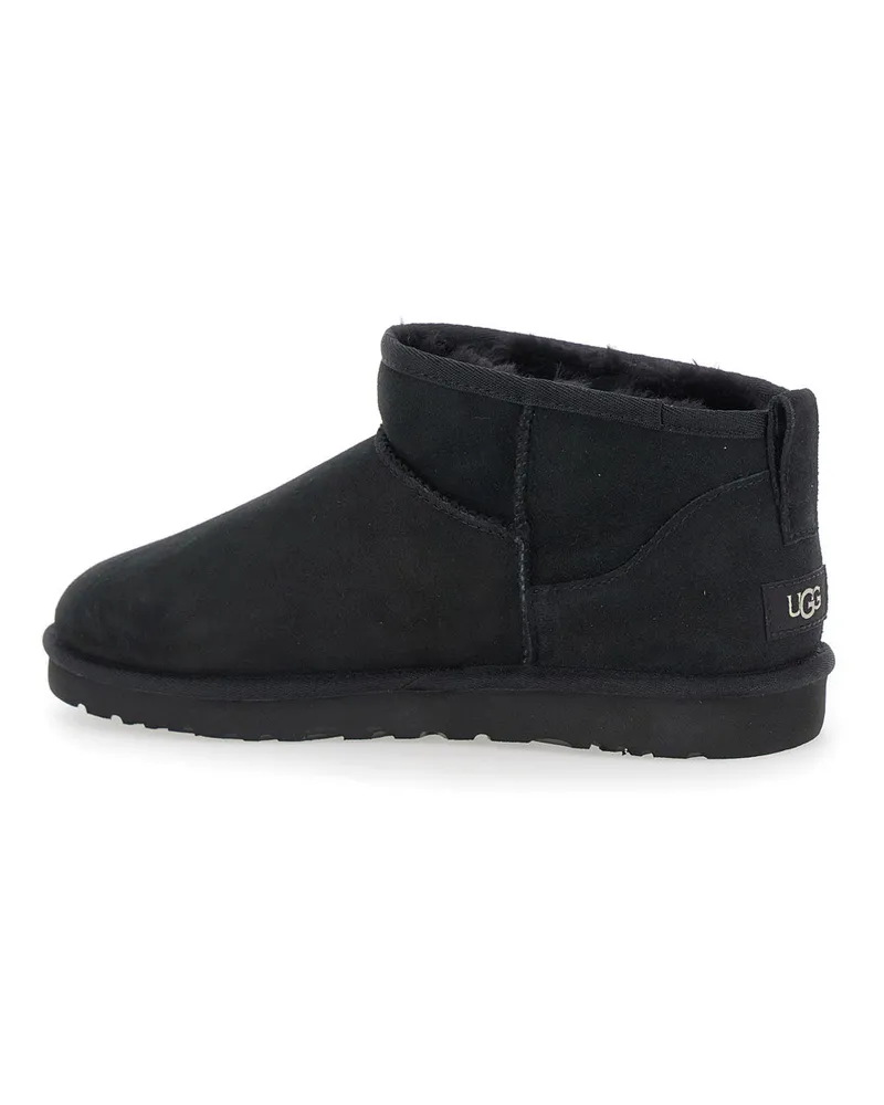 UGG Men's Boots Ultra Mini Black Suede Leather Black