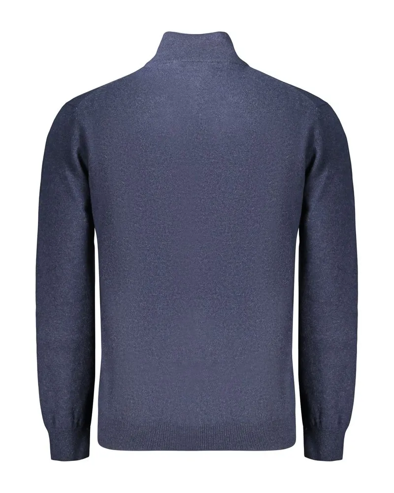 Timberland Half-Zip Wool Blend Sweater — Blue Blue