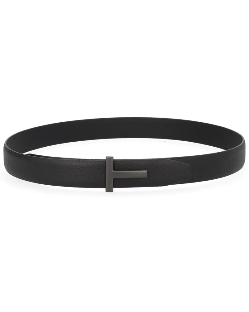 Tom Ford T Buckle Belt — Black Black