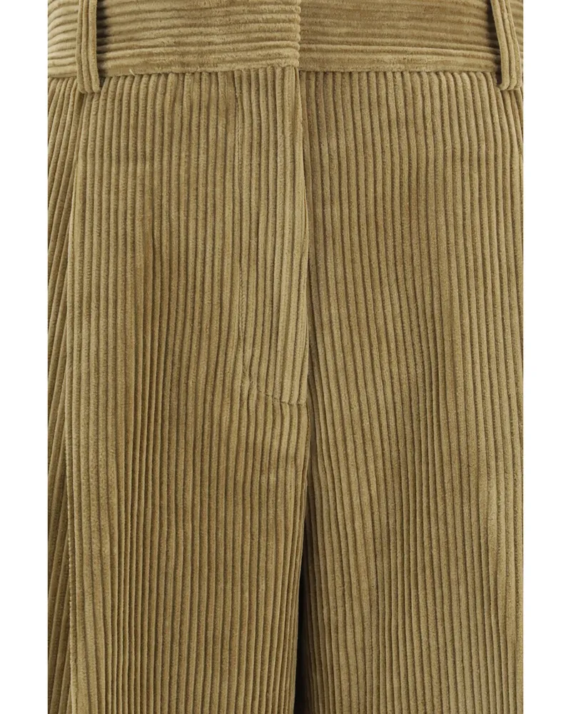 Róhe Plush Corduroy Trousers — Beige Beige