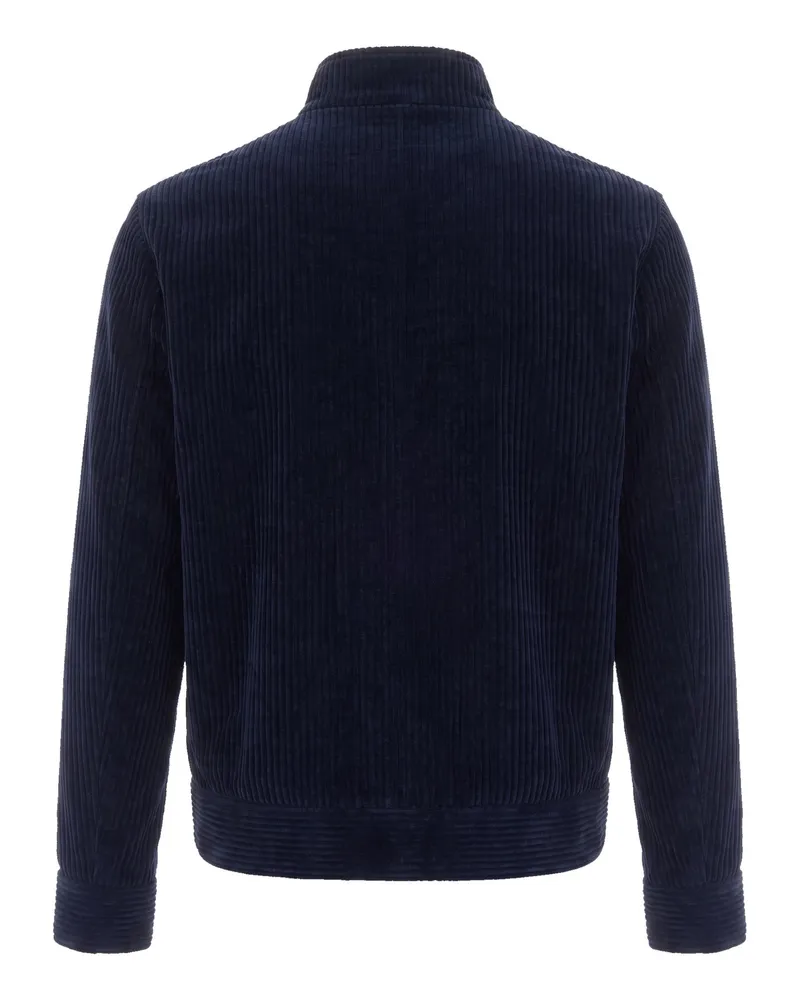 Emporio Armani Ribbed Chenille Jacket — Navy Navy