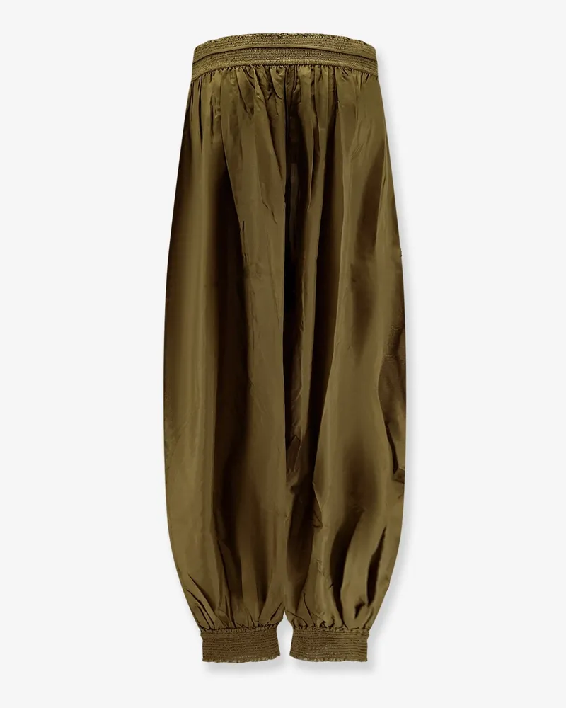Zimmermann Women's Harem Pants Green Silk Trousers Green
