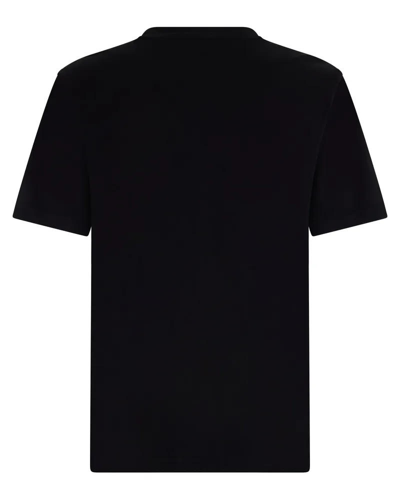 HUGO BOSS Men's T-Shirt With Print Green Cotton T-Shirts And Polos Black