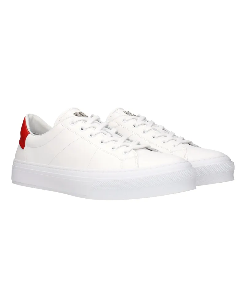 Givenchy White Leather Low-Top Sneakers — White White