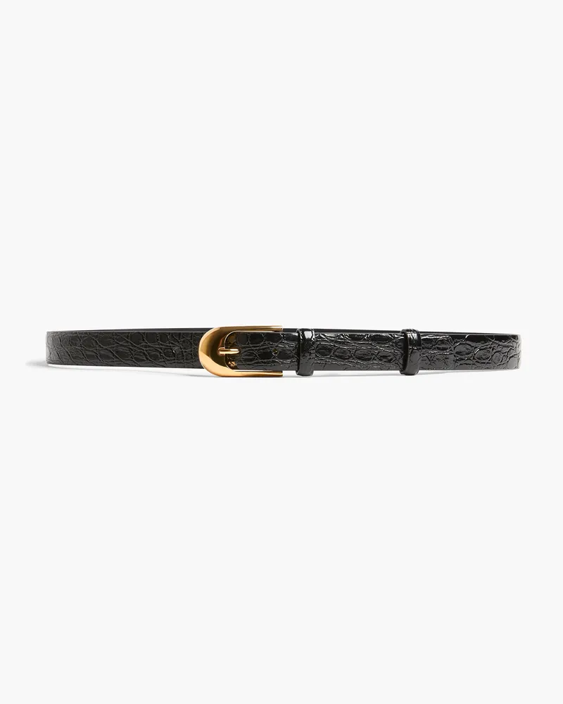 KHAITE Dome Belt — Black Black