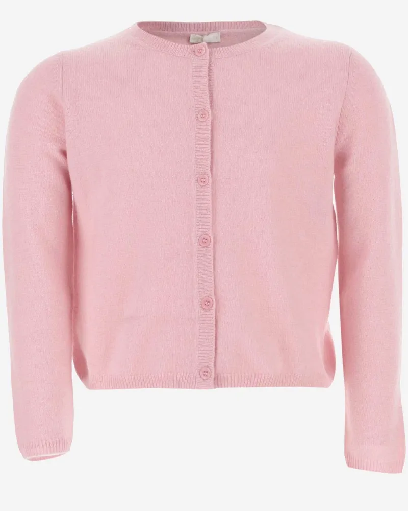 Il Gufo Girls' Cardigan Cashmere Pink Sweater Pink