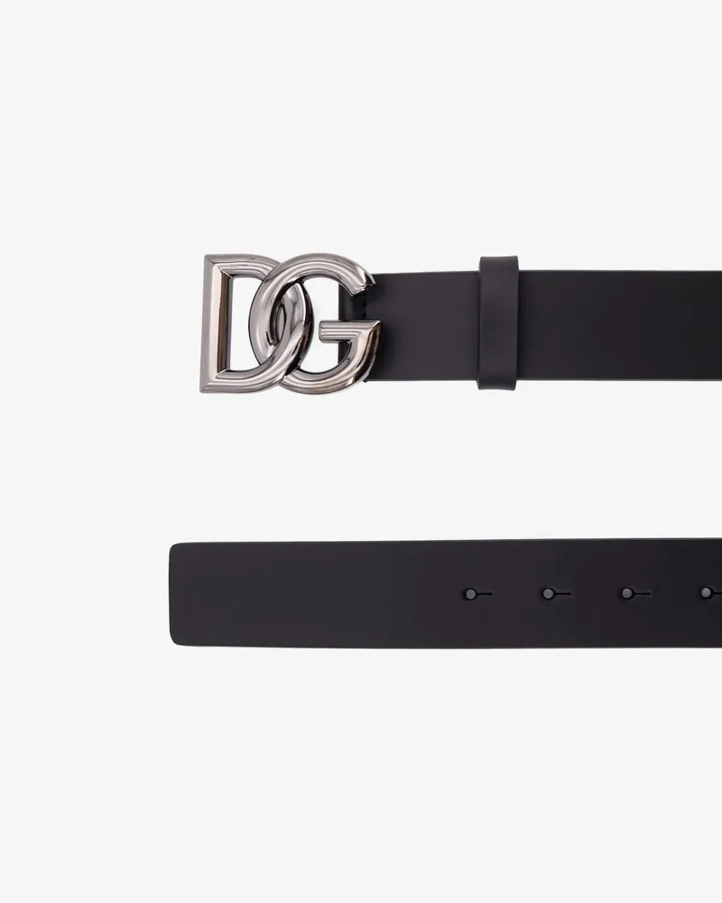 Dolce & Gabbana Men's Leather Belt Black Black