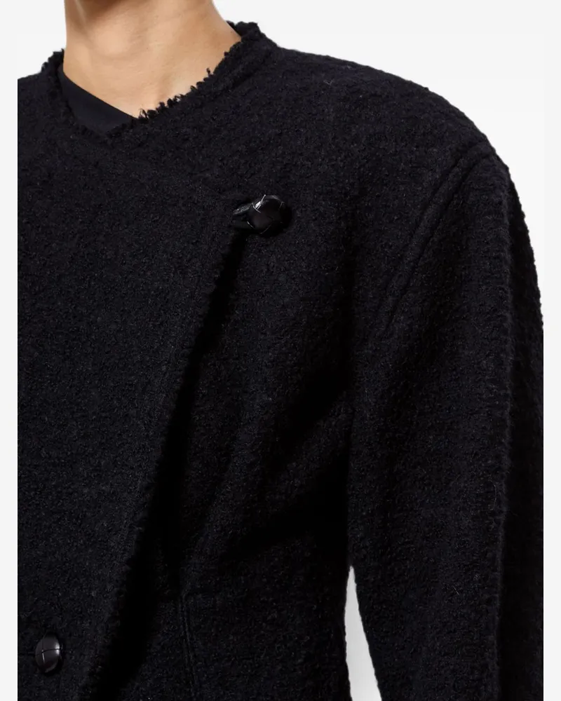 Isabel Marant Bouclé Wool Blend Blazer — Black Black