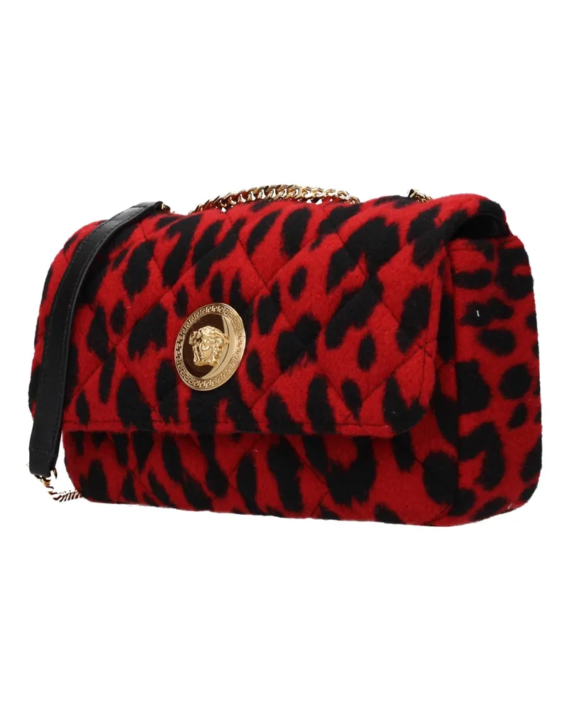 Versace Women's Red Wool Shoulder Bag Red