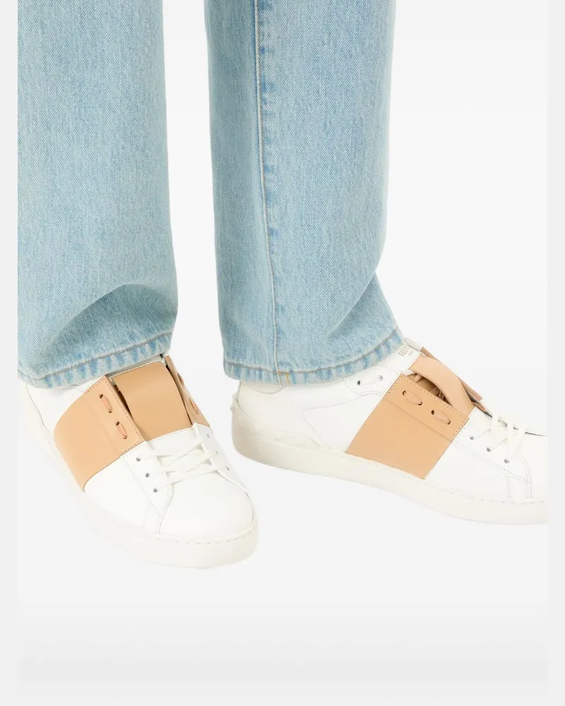 Valentino Garavani Open Calfskin Sneaker — White White