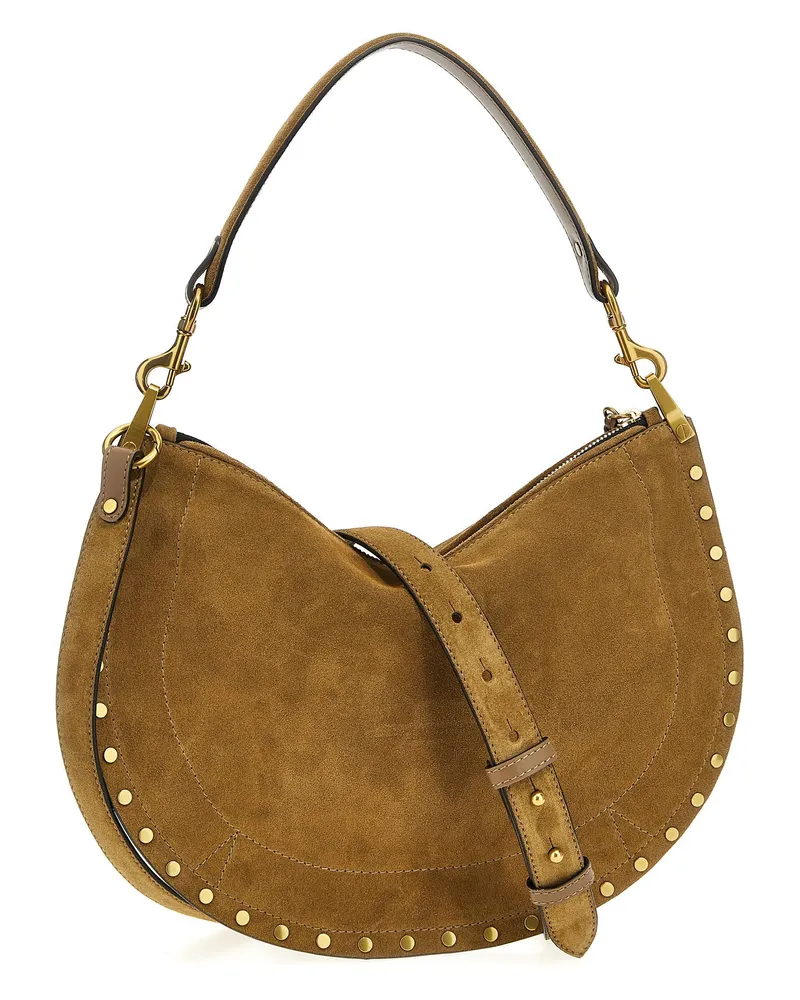 Isabel Marant Studded Suede Hobo Bag — Camel Camel