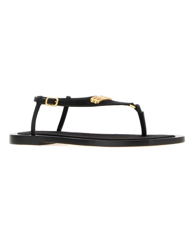 Balenciaga Women's Riva Sandals Black Suede Black