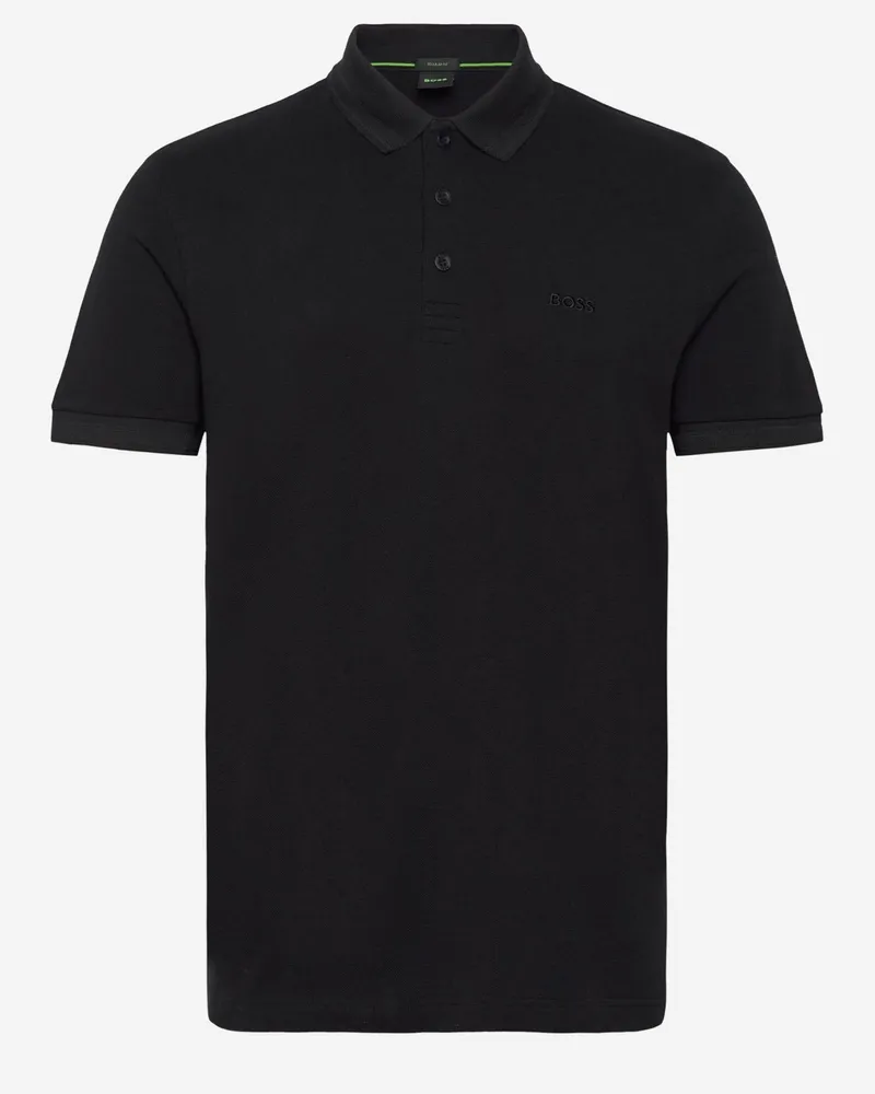 HUGO BOSS Piqué Cotton Polo Shirt — Black Black