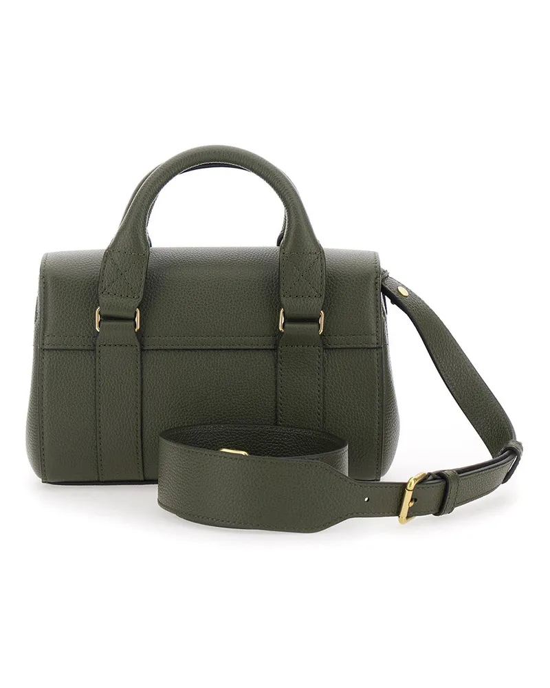 Mulberry Pebbled Calf Leather Top Handle Bag — Green Green