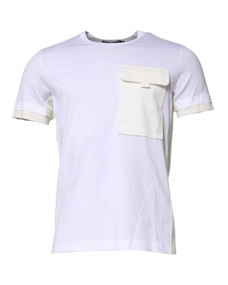 Dolce & Gabbana Chest-Pocket Cotton T-Shirt — White White