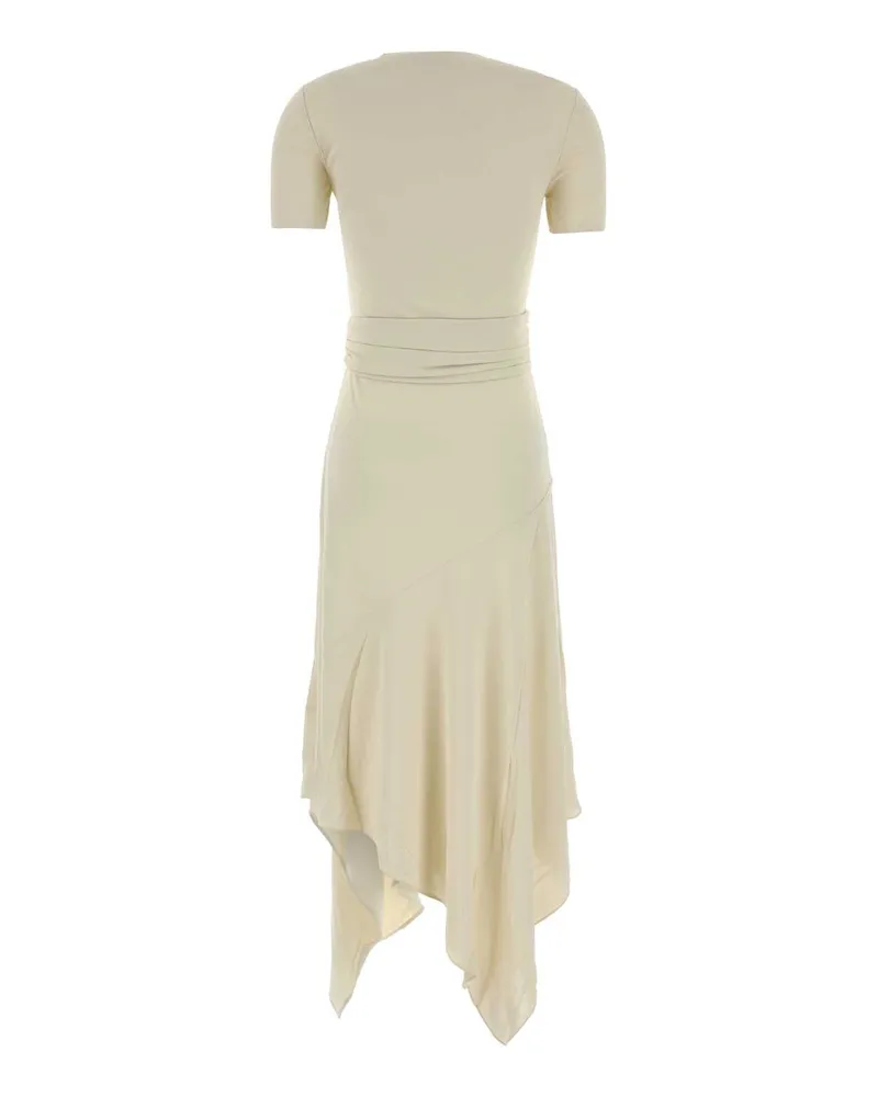 Alaïa Women's Ivory Jersey Dress Blanccreme Exterior: Viscose Abiti Beige