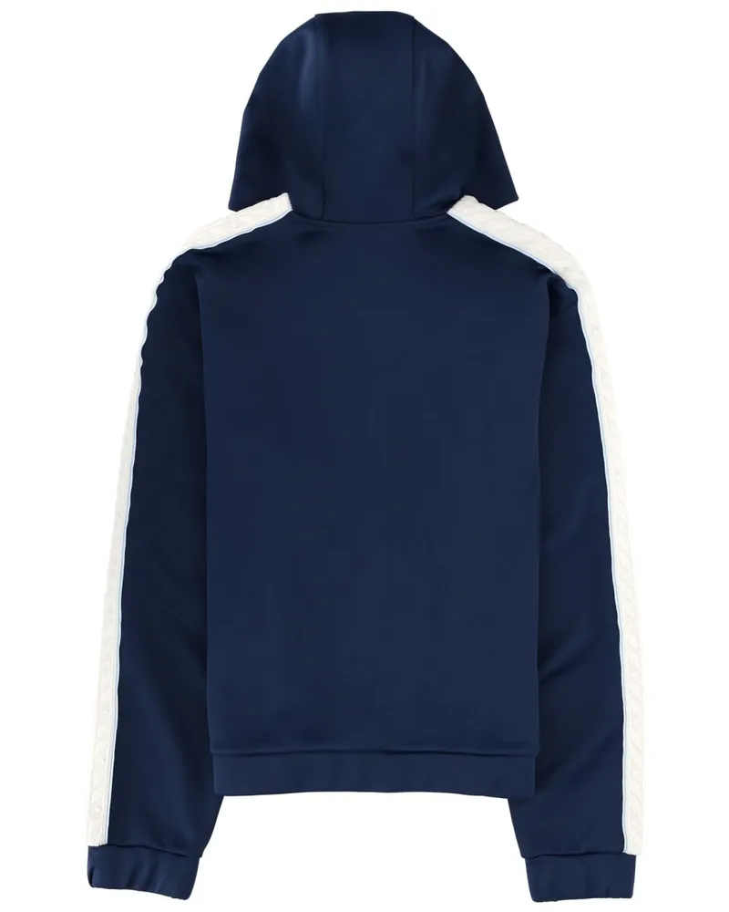 Casablanca Paris Polyamide-Cotton Blend Zip Hoodie — Blue Blue