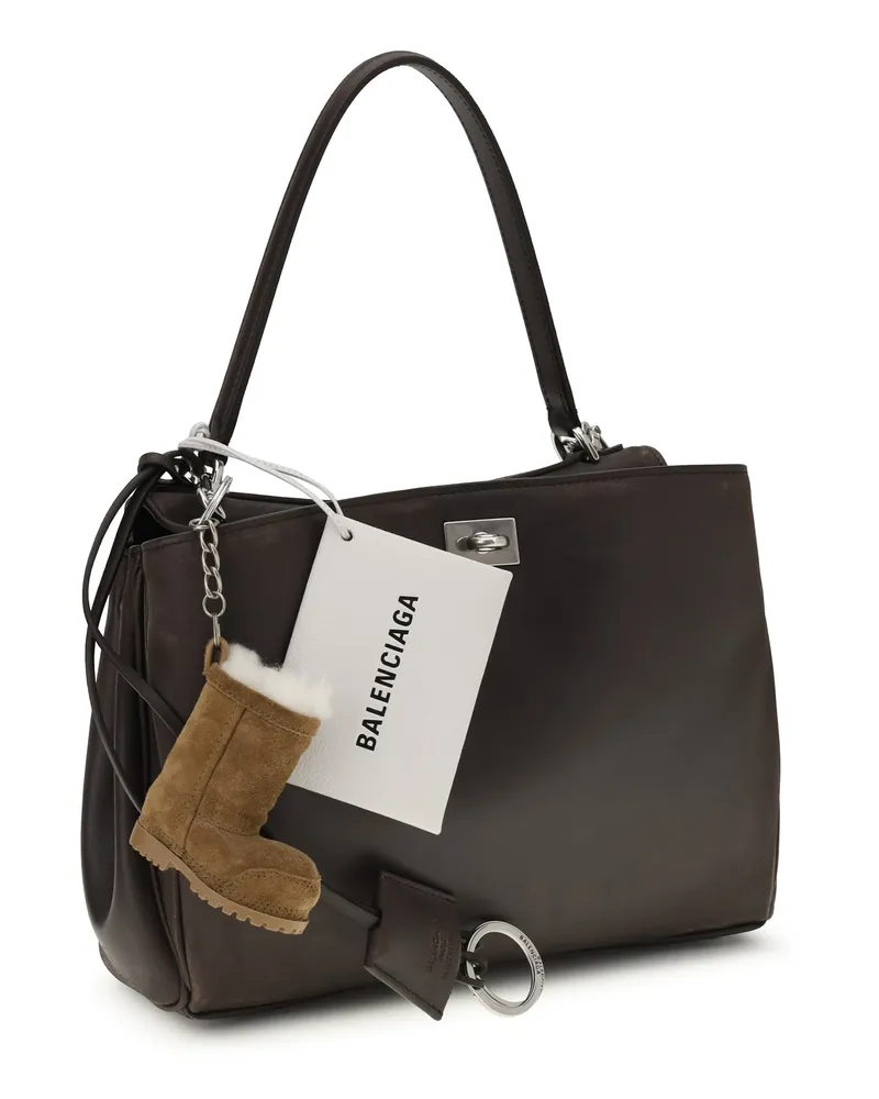Balenciaga Women's Small Rodeo Shoulder Bag Espresso Black