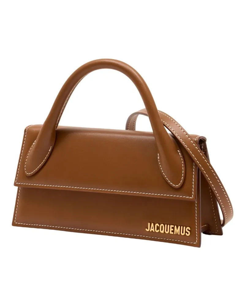 Jacquemus Women's Top Handle Bag Brown Leather Brown