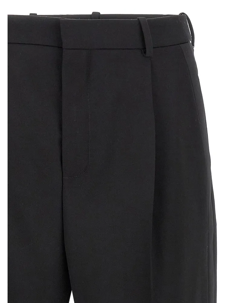 Saint Laurent Men's Black Wool Dress Pants Black